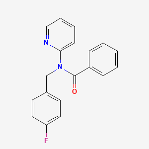 molecular formula C19H15FN2O B14986332 N-(4-fluorobenzyl)-N-(pyridin-2-yl)benzamide 