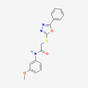 N-(3-methoxyphenyl)-2-[(5-phenyl-1,3,4-oxadiazol-2-yl)sulfanyl]acetamide