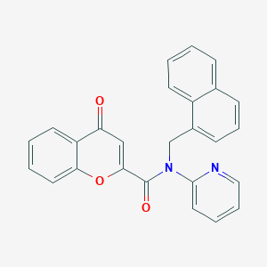 N-(naphthalen-1-ylmethyl)-4-oxo-N-(pyridin-2-yl)-4H-chromene-2-carboxamide