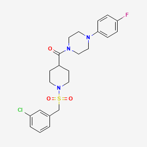 {1-[(3-Chlorobenzyl)sulfonyl]piperidin-4-yl}[4-(4-fluorophenyl)piperazin-1-yl]methanone