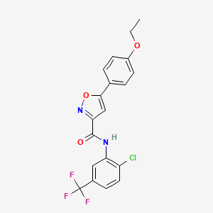 N-[2-chloro-5-(trifluoromethyl)phenyl]-5-(4-ethoxyphenyl)-1,2-oxazole-3-carboxamide