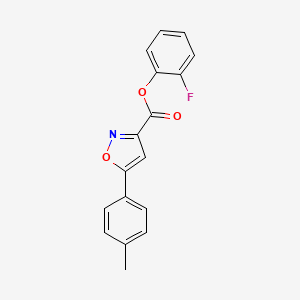 2-Fluorophenyl 5-(4-methylphenyl)-1,2-oxazole-3-carboxylate