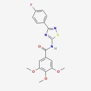 molecular formula C18H16FN3O4S B14986398 N-[3-(4-fluorophenyl)-1,2,4-thiadiazol-5-yl]-3,4,5-trimethoxybenzamide 