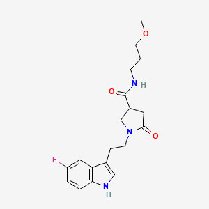 1-[2-(5-fluoro-1H-indol-3-yl)ethyl]-N-(3-methoxypropyl)-5-oxopyrrolidine-3-carboxamide