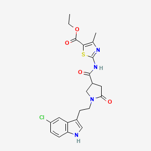 ethyl 2-[({1-[2-(5-chloro-1H-indol-3-yl)ethyl]-5-oxopyrrolidin-3-yl}carbonyl)amino]-4-methyl-1,3-thiazole-5-carboxylate