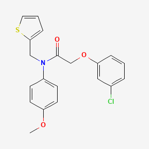 molecular formula C20H18ClNO3S B14986434 2-(3-chlorophenoxy)-N-(4-methoxyphenyl)-N-(thiophen-2-ylmethyl)acetamide 