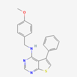 molecular formula C20H17N3OS B14986464 N-(4-methoxybenzyl)-5-phenylthieno[2,3-d]pyrimidin-4-amine 