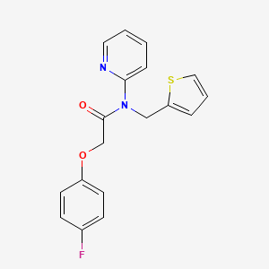 molecular formula C18H15FN2O2S B14986486 2-(4-fluorophenoxy)-N-(pyridin-2-yl)-N-(thiophen-2-ylmethyl)acetamide 