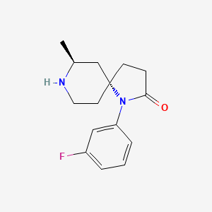 molecular formula C15H19FN2O B1498649 (5R,7S)-1-(3-fluorophenyl)-7-methyl-1,8-diazaspiro[4.5]decan-2-one 
