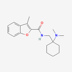 molecular formula C19H26N2O2 B14986508 N-{[1-(dimethylamino)cyclohexyl]methyl}-3-methyl-1-benzofuran-2-carboxamide 