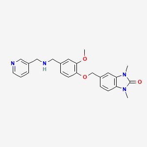 5-[(2-methoxy-4-{[(pyridin-3-ylmethyl)amino]methyl}phenoxy)methyl]-1,3-dimethyl-1,3-dihydro-2H-benzimidazol-2-one