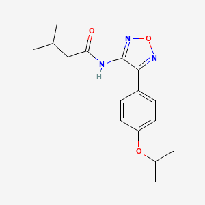 molecular formula C16H21N3O3 B14986527 3-methyl-N-{4-[4-(propan-2-yloxy)phenyl]-1,2,5-oxadiazol-3-yl}butanamide 