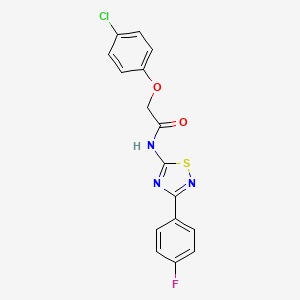 2-(4-chlorophenoxy)-N-[3-(4-fluorophenyl)-1,2,4-thiadiazol-5-yl]acetamide