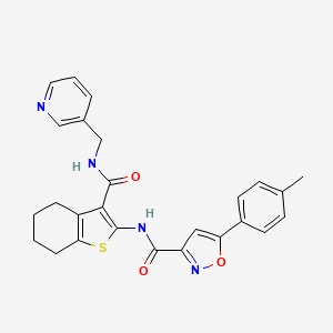 5-(4-methylphenyl)-N-{3-[(pyridin-3-ylmethyl)carbamoyl]-4,5,6,7-tetrahydro-1-benzothiophen-2-yl}-1,2-oxazole-3-carboxamide