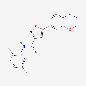 5-(2,3-dihydro-1,4-benzodioxin-6-yl)-N-(2,5-dimethylphenyl)-1,2-oxazole-3-carboxamide