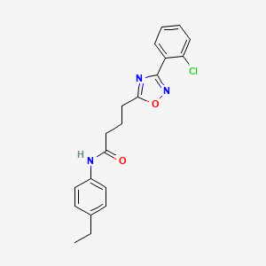 4-[3-(2-chlorophenyl)-1,2,4-oxadiazol-5-yl]-N-(4-ethylphenyl)butanamide