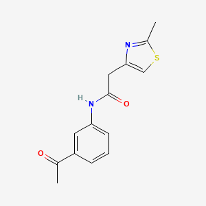 molecular formula C14H14N2O2S B14986577 N-(3-acetylphenyl)-2-(2-methyl-1,3-thiazol-4-yl)acetamide 