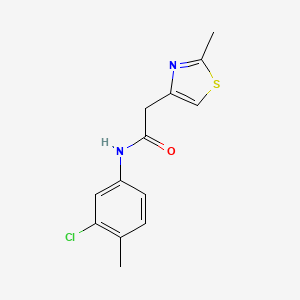 N-(3-chloro-4-methylphenyl)-2-(2-methyl-1,3-thiazol-4-yl)acetamide