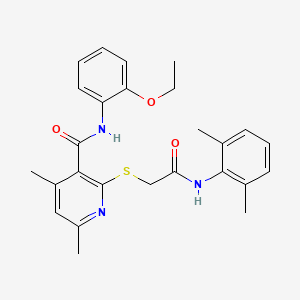 molecular formula C26H29N3O3S B14986618 2-({2-[(2,6-dimethylphenyl)amino]-2-oxoethyl}sulfanyl)-N-(2-ethoxyphenyl)-4,6-dimethylpyridine-3-carboxamide 