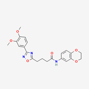 N-(2,3-dihydro-1,4-benzodioxin-6-yl)-4-[3-(3,4-dimethoxyphenyl)-1,2,4-oxadiazol-5-yl]butanamide