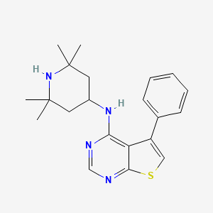 molecular formula C21H26N4S B14986626 5-phenyl-N-(2,2,6,6-tetramethylpiperidin-4-yl)thieno[2,3-d]pyrimidin-4-amine 