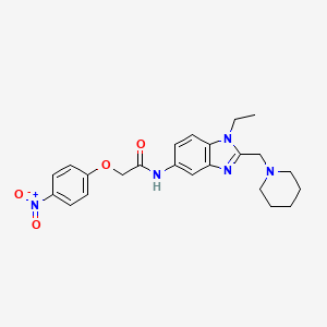 molecular formula C23H27N5O4 B14986628 N-[1-ethyl-2-(piperidin-1-ylmethyl)-1H-benzimidazol-5-yl]-2-(4-nitrophenoxy)acetamide 