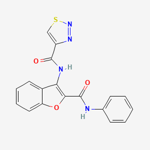 N-[2-(phenylcarbamoyl)-1-benzofuran-3-yl]-1,2,3-thiadiazole-4-carboxamide