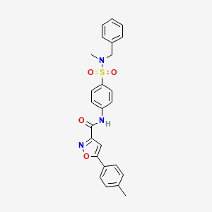 molecular formula C25H23N3O4S B14986664 N-{4-[benzyl(methyl)sulfamoyl]phenyl}-5-(4-methylphenyl)-1,2-oxazole-3-carboxamide 