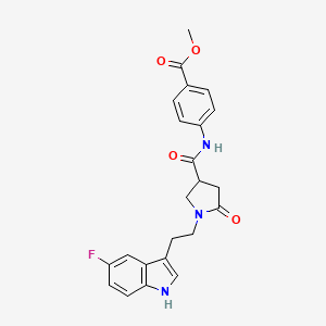 methyl 4-[({1-[2-(5-fluoro-1H-indol-3-yl)ethyl]-5-oxopyrrolidin-3-yl}carbonyl)amino]benzoate