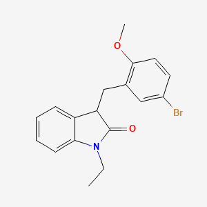 3-(5-bromo-2-methoxybenzyl)-1-ethyl-1,3-dihydro-2H-indol-2-one