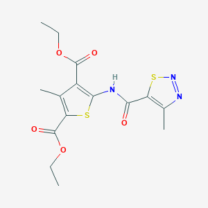 Diethyl 3-methyl-5-{[(4-methyl-1,2,3-thiadiazol-5-yl)carbonyl]amino}thiophene-2,4-dicarboxylate