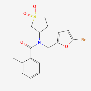 N-[(5-bromofuran-2-yl)methyl]-N-(1,1-dioxidotetrahydrothiophen-3-yl)-2-methylbenzamide