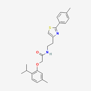 molecular formula C24H28N2O2S B14986724 N-{2-[2-(4-methylphenyl)-1,3-thiazol-4-yl]ethyl}-2-[5-methyl-2-(propan-2-yl)phenoxy]acetamide 