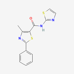 4-methyl-2-phenyl-N-(1,3-thiazol-2-yl)-1,3-thiazole-5-carboxamide