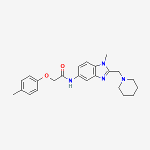 2-(4-methylphenoxy)-N-[1-methyl-2-(piperidin-1-ylmethyl)-1H-benzimidazol-5-yl]acetamide