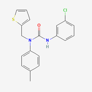 molecular formula C19H17ClN2OS B14986772 3-(3-Chlorophenyl)-1-(4-methylphenyl)-1-(thiophen-2-ylmethyl)urea 