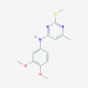 N-(3,4-dimethoxyphenyl)-6-methyl-2-(methylthio)pyrimidin-4-amine