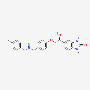 5-[1-hydroxy-2-(4-{[(4-methylbenzyl)amino]methyl}phenoxy)ethyl]-1,3-dimethyl-1,3-dihydro-2H-benzimidazol-2-one