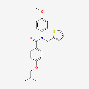 N-(4-methoxyphenyl)-4-(2-methylpropoxy)-N-(thiophen-2-ylmethyl)benzamide