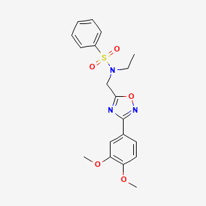 N-{[3-(3,4-dimethoxyphenyl)-1,2,4-oxadiazol-5-yl]methyl}-N-ethylbenzenesulfonamide