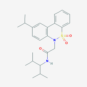 N-(2,4-Dimethyl-3-pentanyl)-2-(9-isopropyl-5,5-dioxido-6H-dibenzo[C,E][1,2]thiazin-6-YL)acetamide