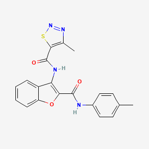 4-methyl-N-{2-[(4-methylphenyl)carbamoyl]-1-benzofuran-3-yl}-1,2,3-thiadiazole-5-carboxamide