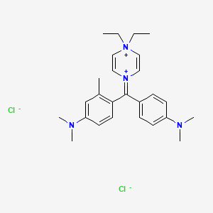 4-[(4,4-diethylpyrazine-1,4-diium-1-ylidene)-[4-(dimethylamino)phenyl]methyl]-N,N,3-trimethylaniline;dichloride