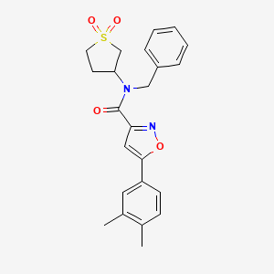 N-benzyl-5-(3,4-dimethylphenyl)-N-(1,1-dioxidotetrahydrothiophen-3-yl)-1,2-oxazole-3-carboxamide