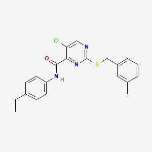 5-chloro-N-(4-ethylphenyl)-2-[(3-methylbenzyl)sulfanyl]pyrimidine-4-carboxamide