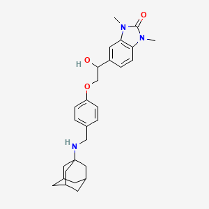 molecular formula C28H35N3O3 B14986876 5-(1-hydroxy-2-{4-[(tricyclo[3.3.1.1~3,7~]dec-1-ylamino)methyl]phenoxy}ethyl)-1,3-dimethyl-1,3-dihydro-2H-benzimidazol-2-one 