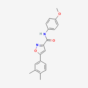 molecular formula C19H18N2O3 B14986889 5-(3,4-dimethylphenyl)-N-(4-methoxyphenyl)-1,2-oxazole-3-carboxamide 