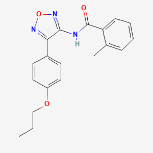 2-methyl-N-[4-(4-propoxyphenyl)-1,2,5-oxadiazol-3-yl]benzamide