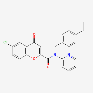 6-chloro-N-(4-ethylbenzyl)-4-oxo-N-(pyridin-2-yl)-4H-chromene-2-carboxamide