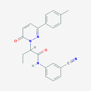 molecular formula C22H20N4O2 B14986934 N-(3-cyanophenyl)-2-[3-(4-methylphenyl)-6-oxopyridazin-1(6H)-yl]butanamide 